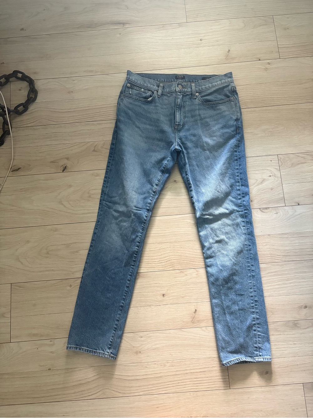 J.CREW Men’s Flex Slim Fit Stretch Light Wash Blue Tapered Jeans 32x32 5-Pocket